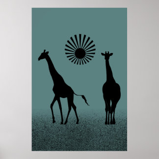 poster av vildens designgiraff