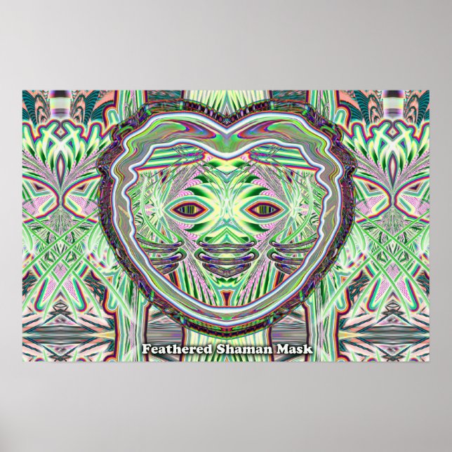 Poster av viltfångad Shaman Mask (Framsidan)