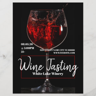 Poster av vin Tasting Winery Flyer