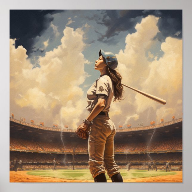 Poster av vintage Baseball Art - Retrodesign av Am (Framsidan)