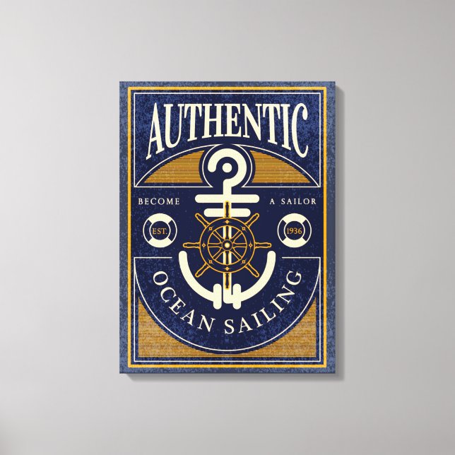 Poster av vintage canvastryck (Framsida)