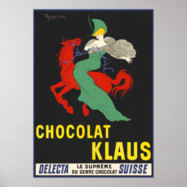 Poster av vintage Chocolate Annons (Framsidan)