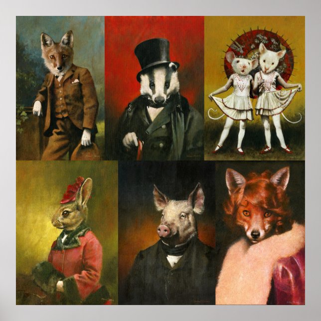 Poster av vintage Clothals (Framsidan)