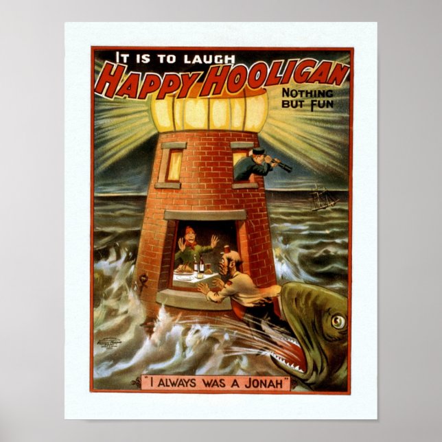 Poster av vintage Comedy Show Advertisement (Framsidan)