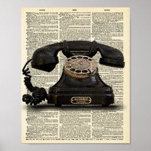 Poster av vintage Dictionary Art Print 
