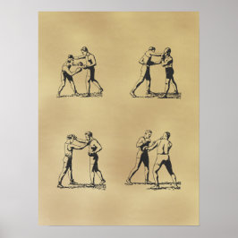 Poster av vintage Distress Boxing