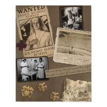 Poster av vintage för sjuksköterskekrapbok