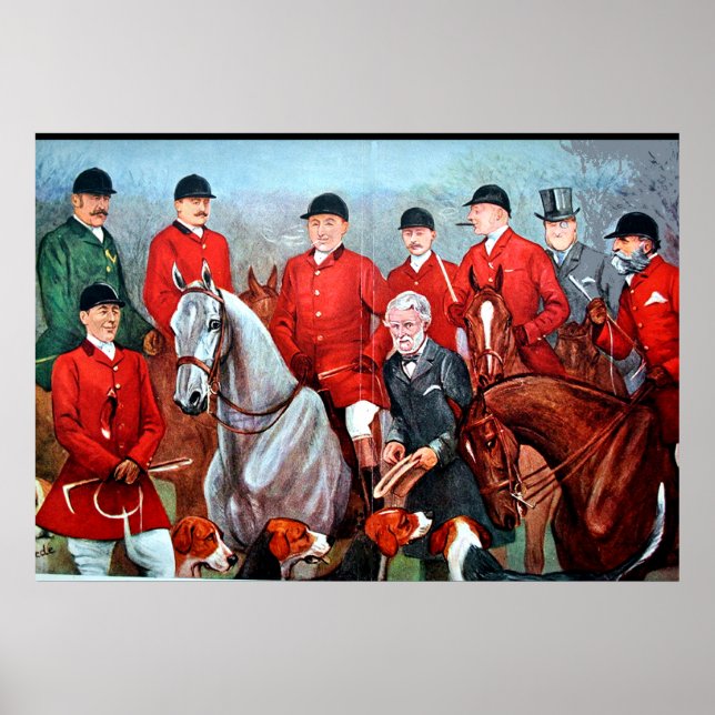 Poster av vintage Fox-jakt (Framsidan)