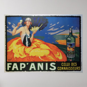 Poster av vintage Fransk Vin & Alcohol Advertiseme