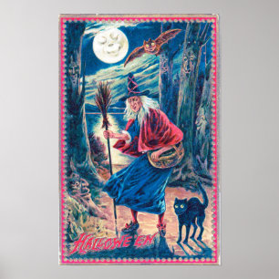 Poster av vintage Halloween-projektionsyta