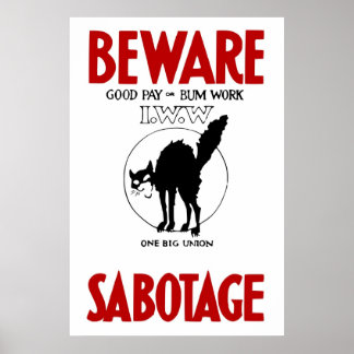 Poster av vintage IWW Propaganda