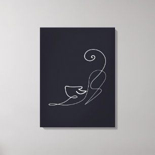 Poster av vintage Kattlinje Canvastryck