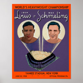 Poster av vintage Lewis vs. Schmeling Program Cove