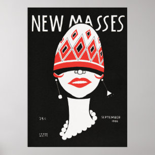 Poster av vintage magasinaomslag