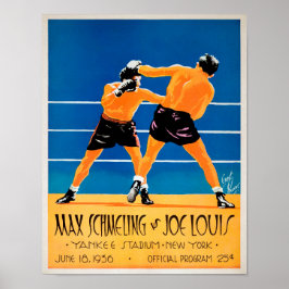 Poster av vintage Schmeling vs Lewis Program Cover