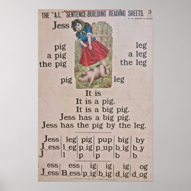 Poster av vintage School Poster (Framsidan)