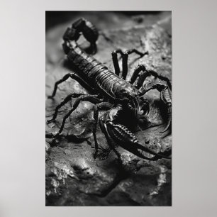 Poster av vintage Scorpion Black and White