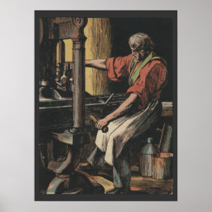 poster av vintage-skrivare