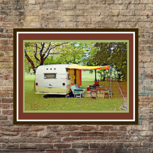 Poster av vintage Vacation Travel Trailer