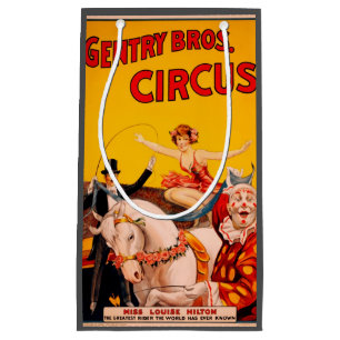 Poster av vintagens färgfulla Circus-utförare