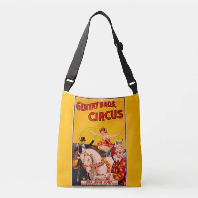 Poster av vintagens färgfulla Circus-utförare Axelväska (Framsida)
