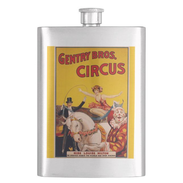 Poster av vintagens färgfulla Circus-utförare Fickplunta (Framsidan)