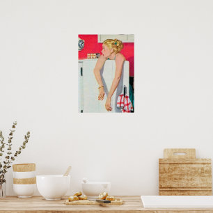 poster av vintagens hustru