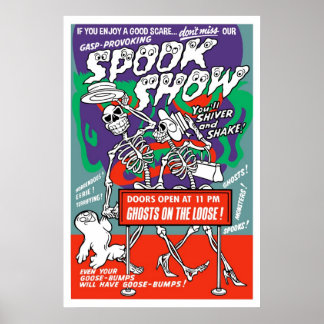 Poster av vintagens Spook Show