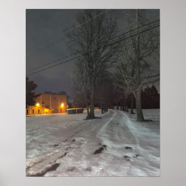 Poster av vinternattfoto