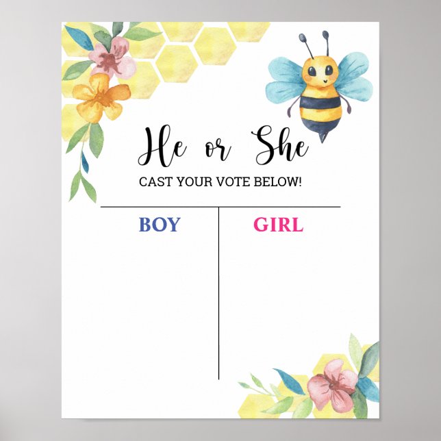 Poster av voteringsstyrelsen för bin Gender (Framsidan)