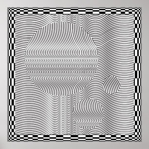 Poster av Wave Form Op Art och Spherrar