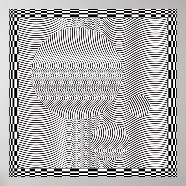 Poster av Wave Form Op Art och Spherrar (Framsidan)