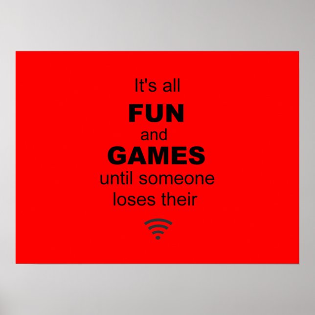 Poster av WiFi-internet - Rött (Framsidan)