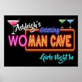 Poster av Woman Man Cave-tecken