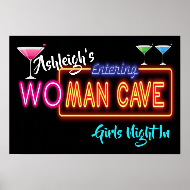 Poster av Woman Man Cave-tecken (Framsidan)