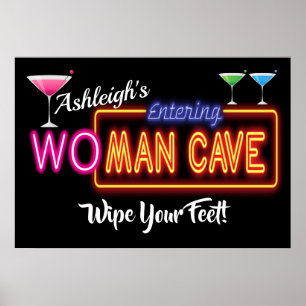 Poster av Woman Man Cave-tecken
