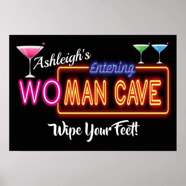 Poster av Woman Man Cave-tecken (Framsidan)