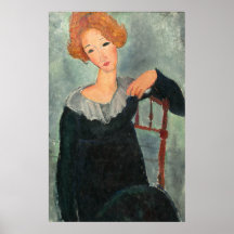 Poster av Woman Red Hair - Amedeo Modigliani Fine