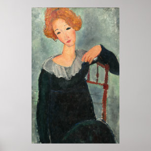 Poster av Woman Red Hair - Amedeo Modigliani Fine 