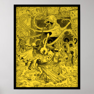 Poster av Zargon 11x14 sepia