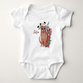Poster babydusch rött och blått med djur baby t shirt