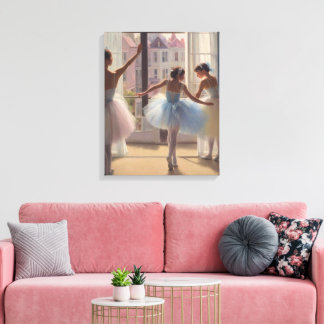 Póster Bailarinas frente a la ventana Canvastryck