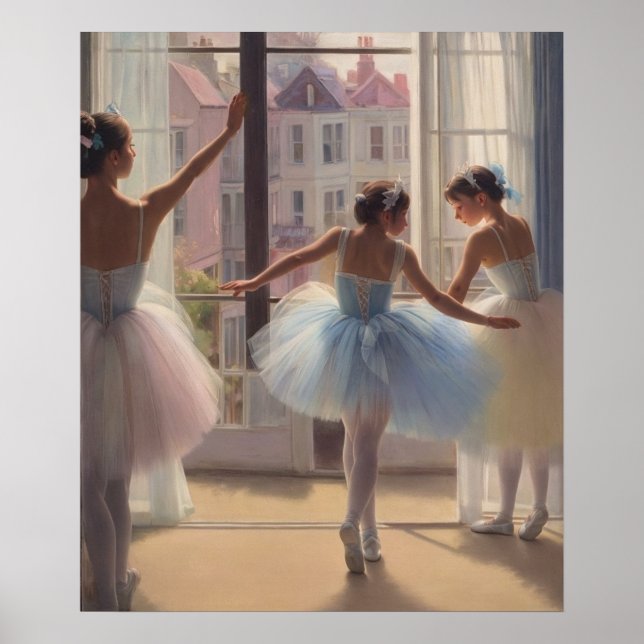 Póster Bailarinas frente a la ventana Poster (Framsidan)