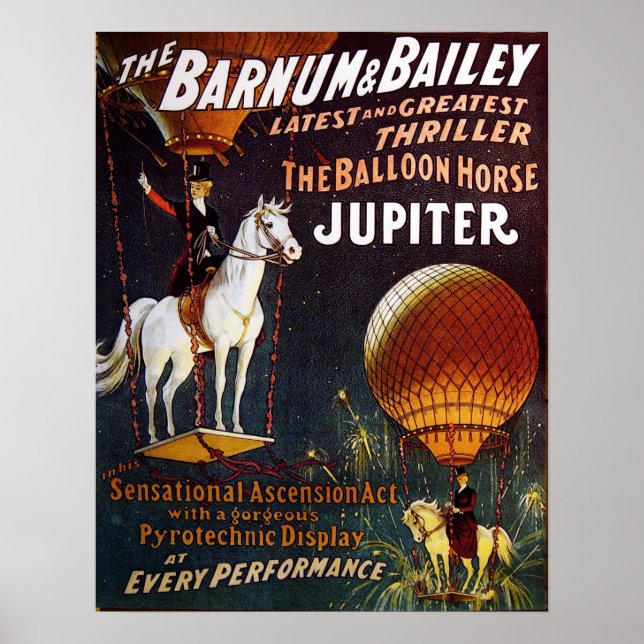 Poster Balloon Horse Jupiter Circus (Framsidan)