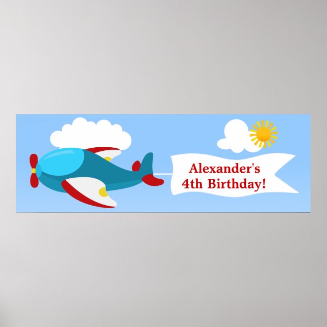 Poster Banner Boy Birthday Banner (Framsidan)