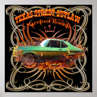 Poster "Barefoot Ronnie" 71 Grönt Yenko Nova