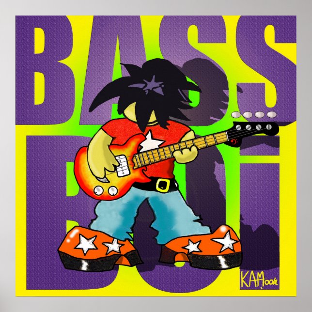 Poster "Bass Boi" - av Kev Moore (Framsidan)