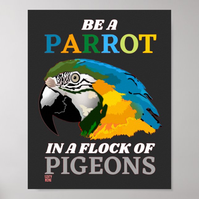 poster "BE A PARROT.." (Framsidan)