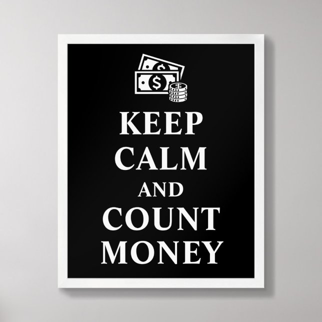 Poster behålla Lugn- och Count Money Typography (Skapare uppladdad)