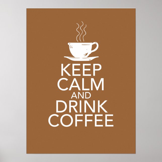 Poster behålla Lugn och Drag kaffe (Framsidan)